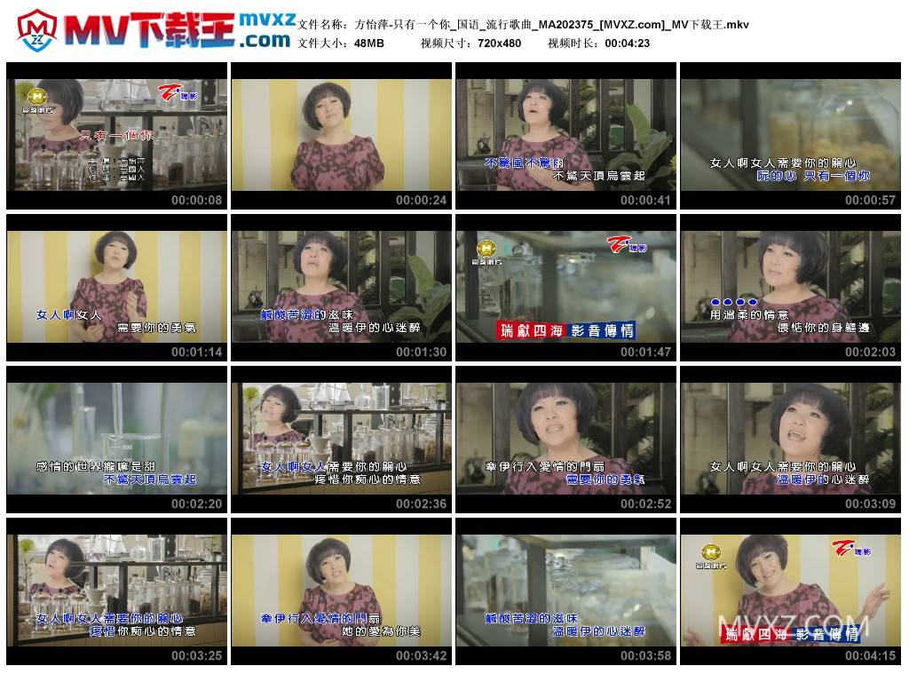 方怡萍-只有一个你_国语_流行歌曲_MA202375